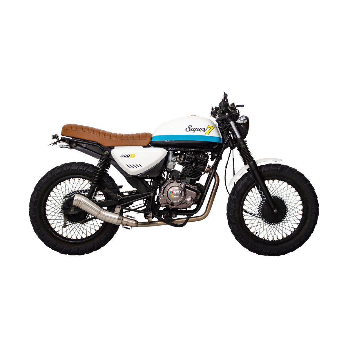 Motocicleta Super 7 Blanco con Azul 200Cc 2020