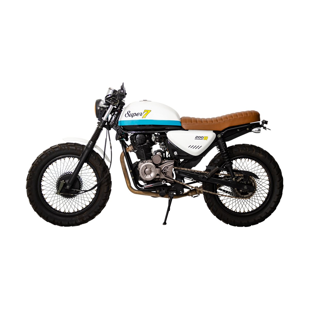 Motocicleta Super 7 Blanco con Azul 200Cc 2020