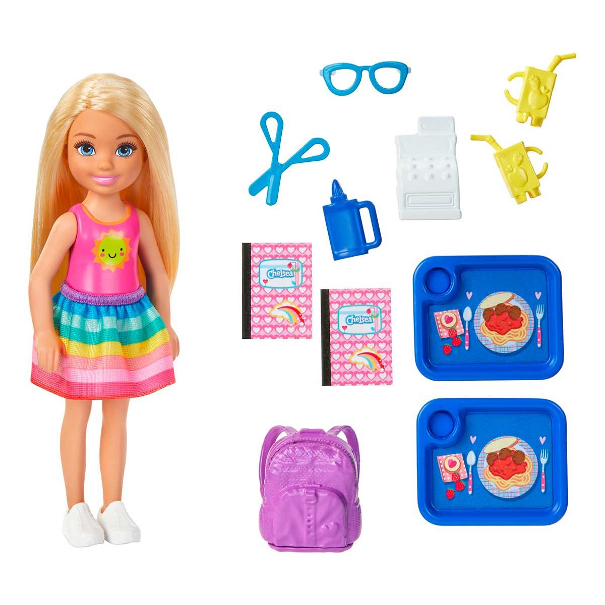 Muñeca Barbie Chelsea Set de Juego Escuela Club Chelsea