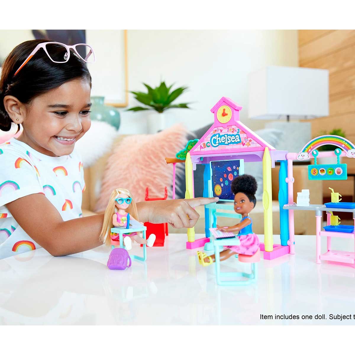 Muñeca Barbie Chelsea Set de Juego Escuela Club Chelsea