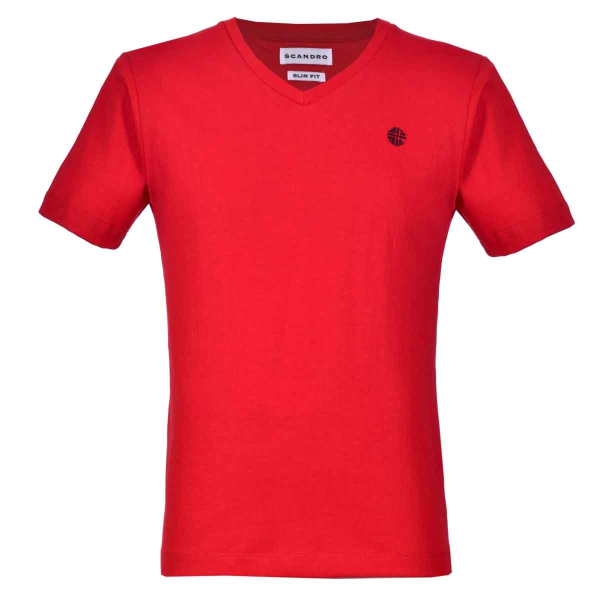 Playera Roja Cuello V Scandro