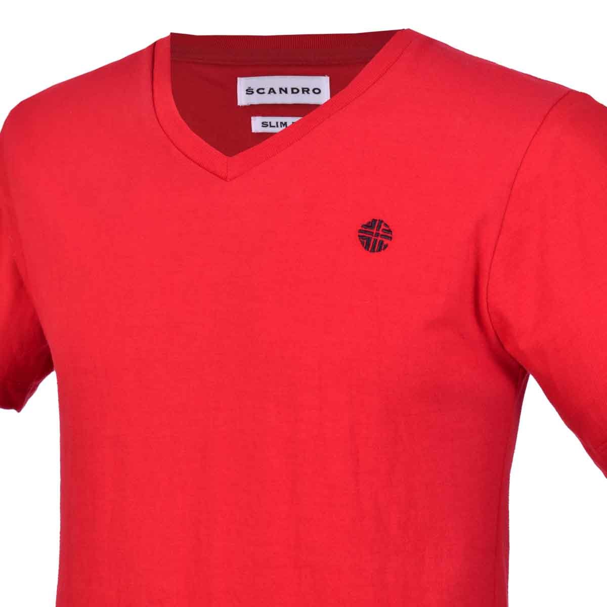 Playera Roja Cuello V Scandro