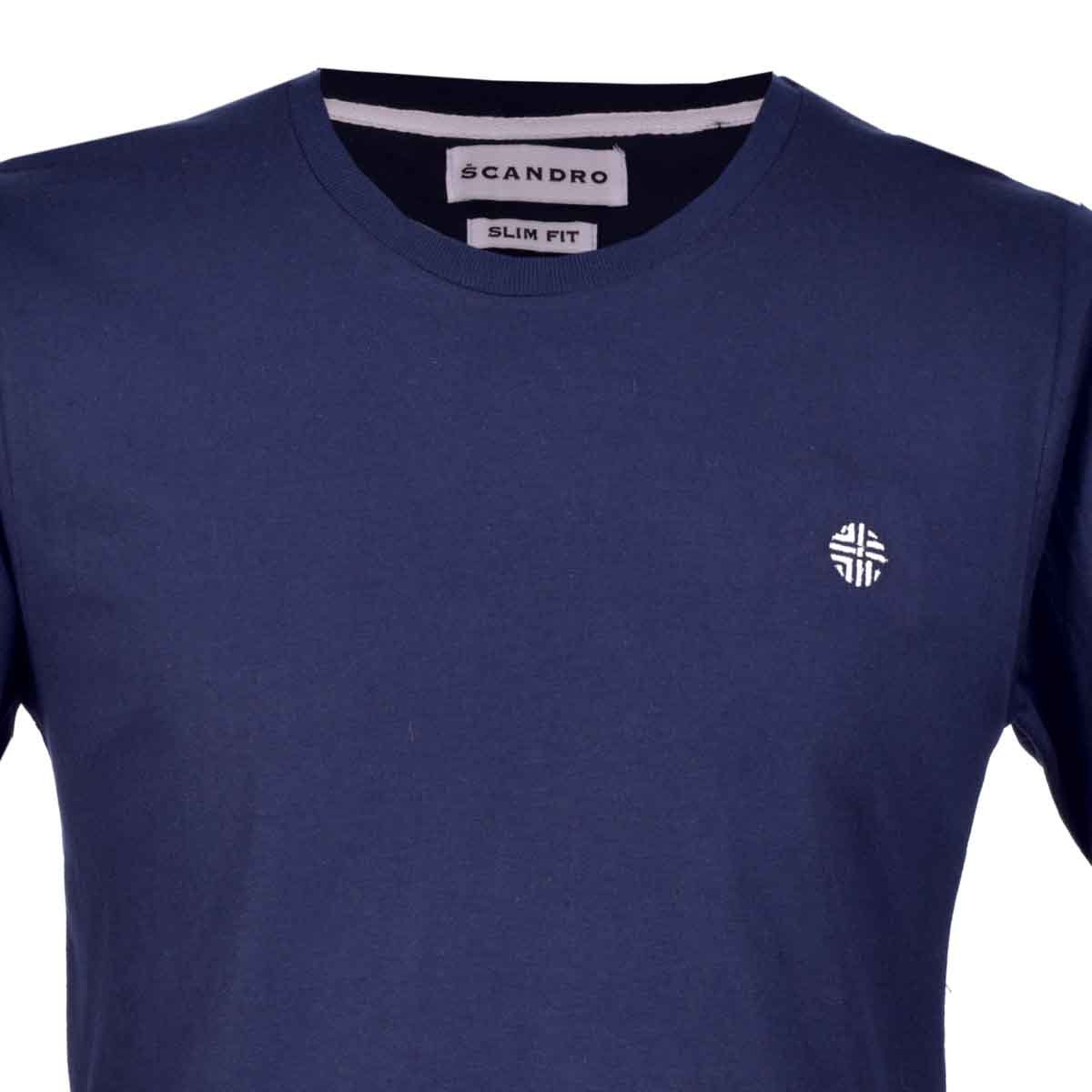 Playera Azul Obscuro Cuello Redondo Scandro