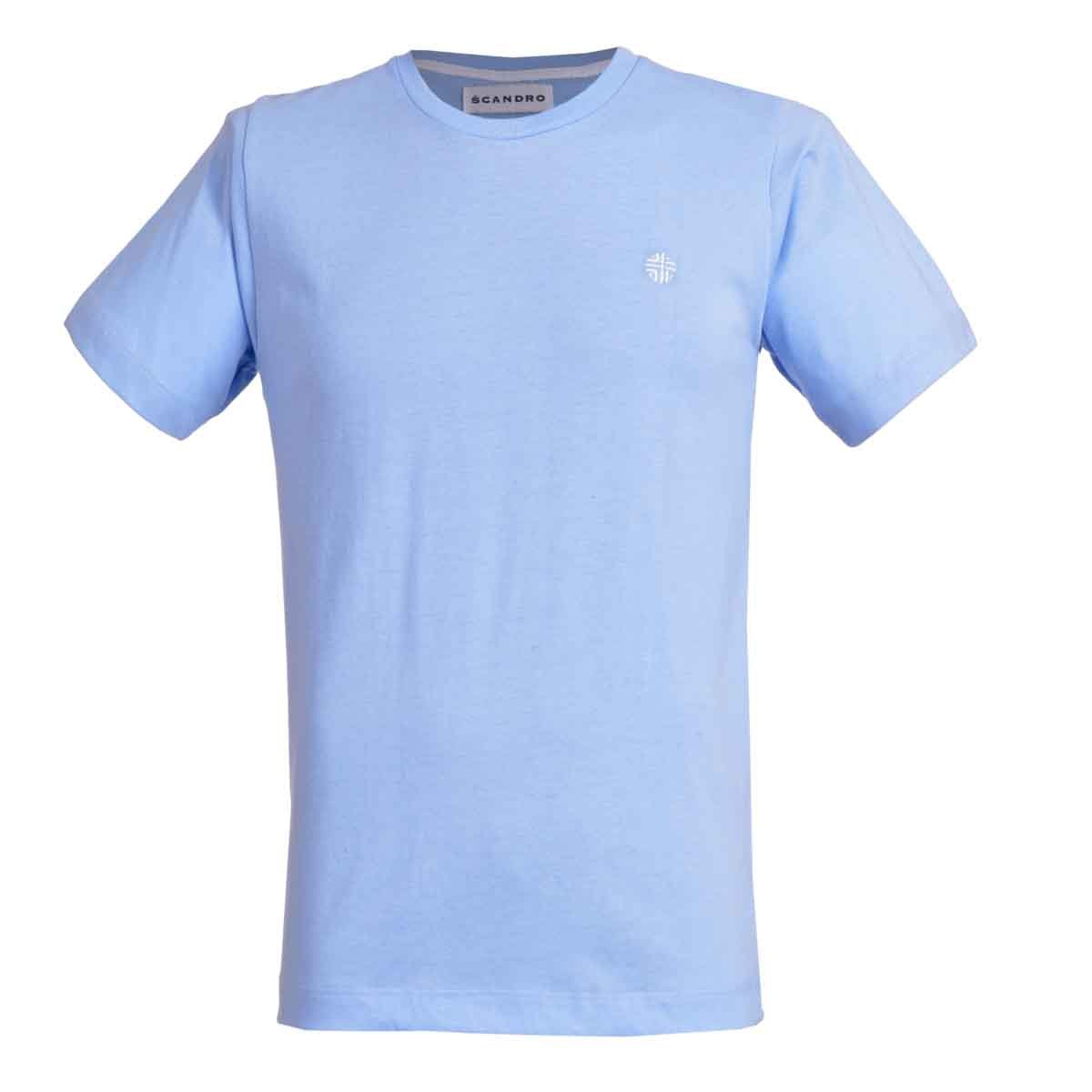 Playera Azul Claro Cuello Redondo Scandro para Caballero