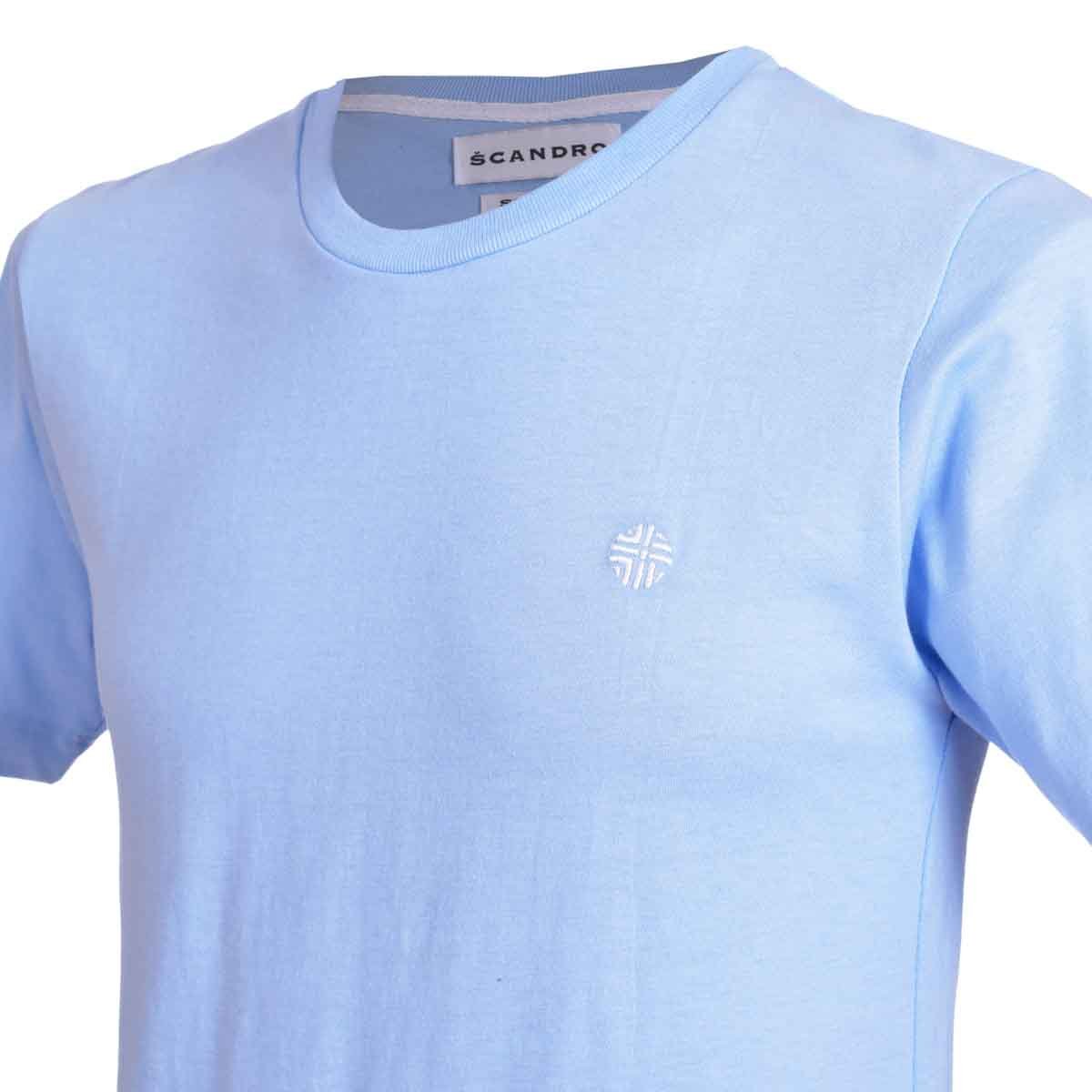 Playera Azul Claro Cuello Redondo Scandro para Caballero