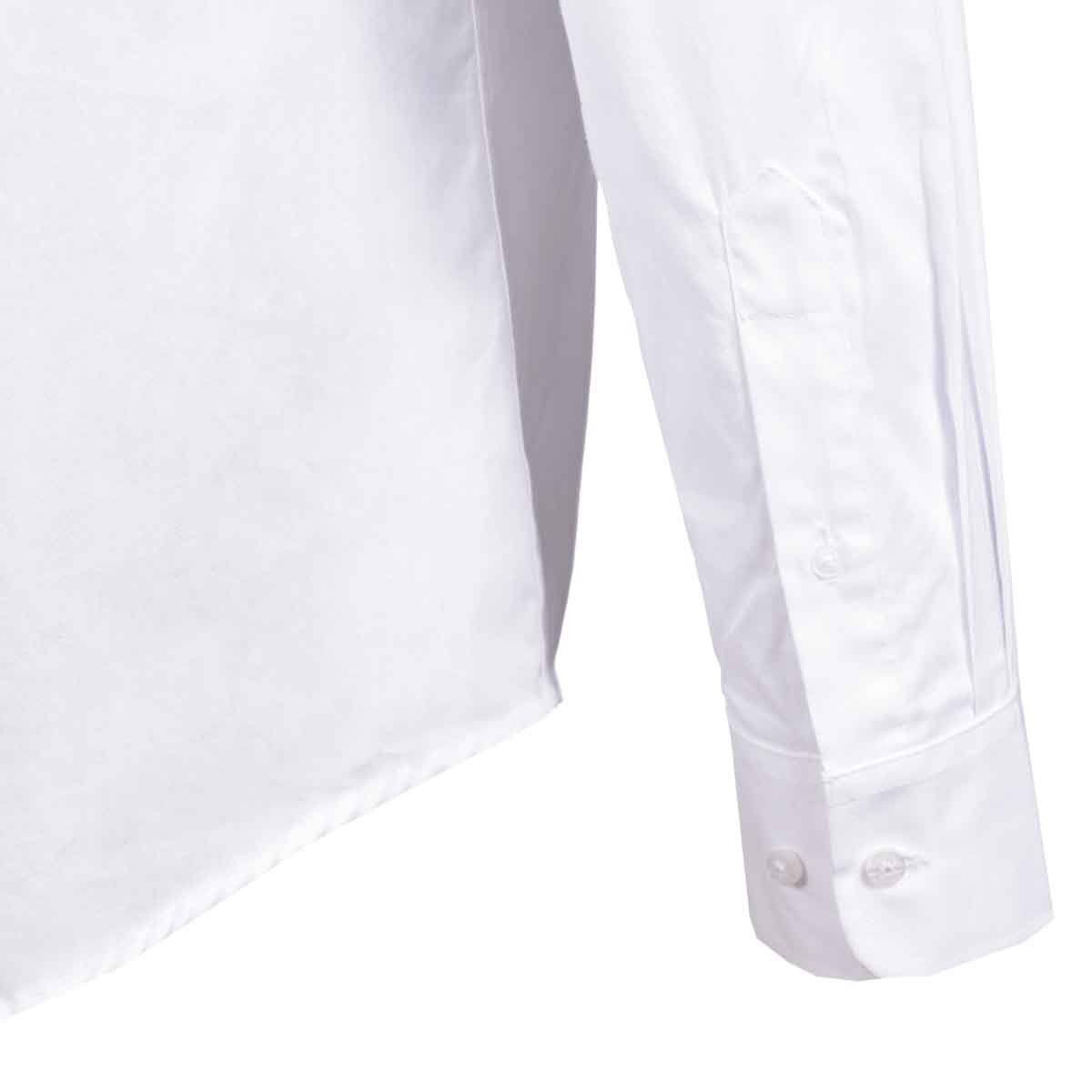 Camisa Blanca Lisa Manga Larga Scandro para Caballero