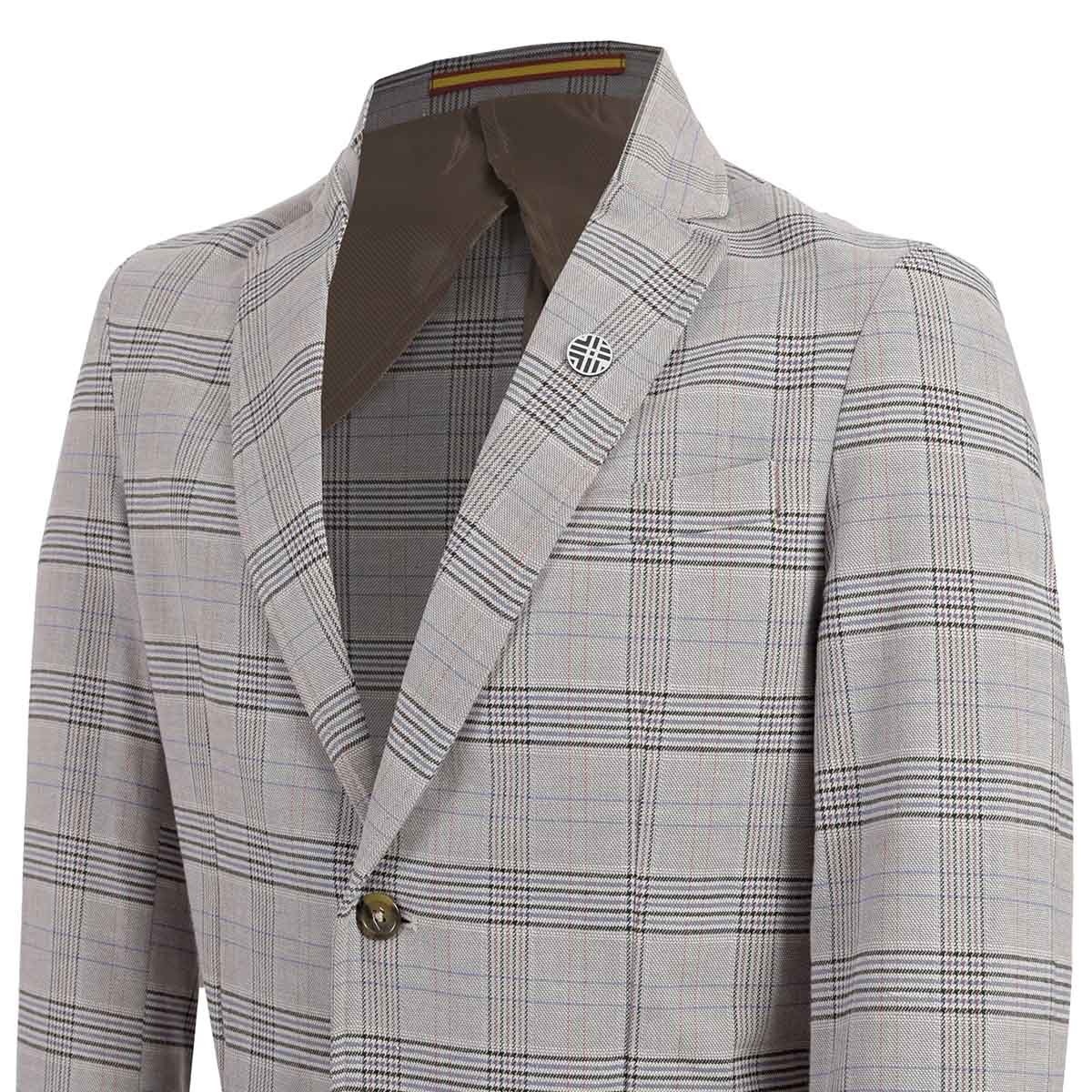 Saco Casual Café de Cuadros Scandro para Caballero