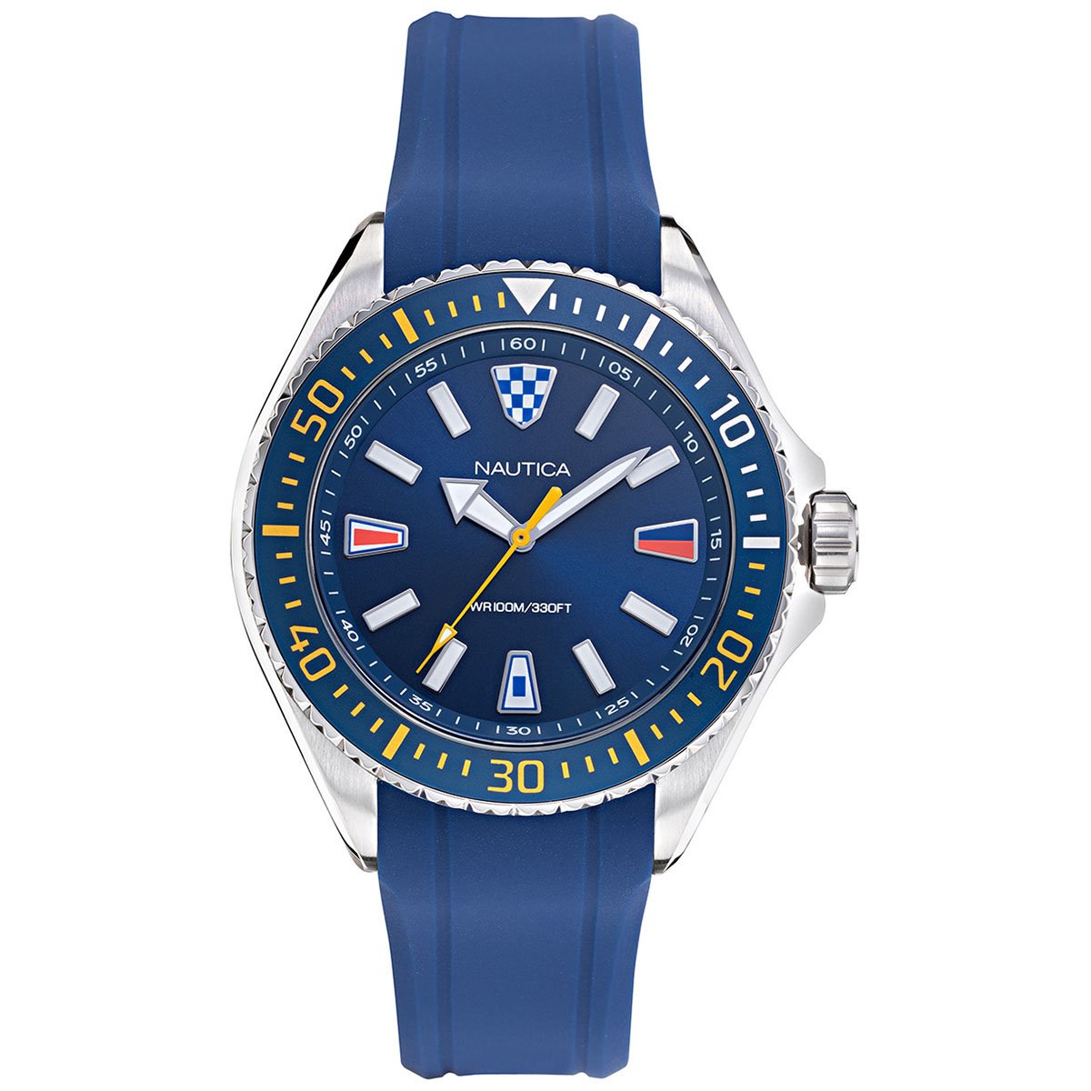 Reloj Azul de Silicón para Caballero Nautica
