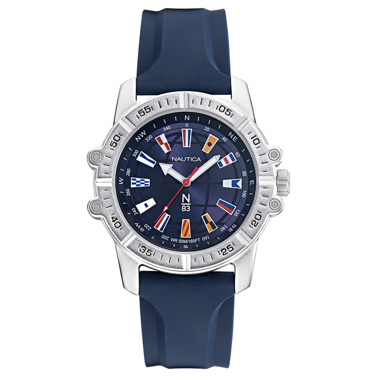 Reloj Azul con Banderas Náuticas en Carátula para Caballero Nautica N83