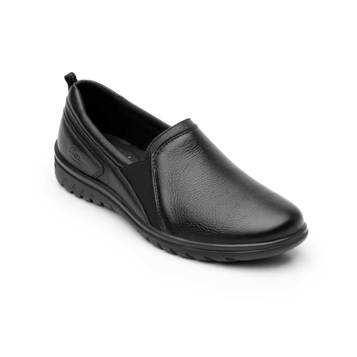 Slip On Liso Color Negro para Mujer Flexi