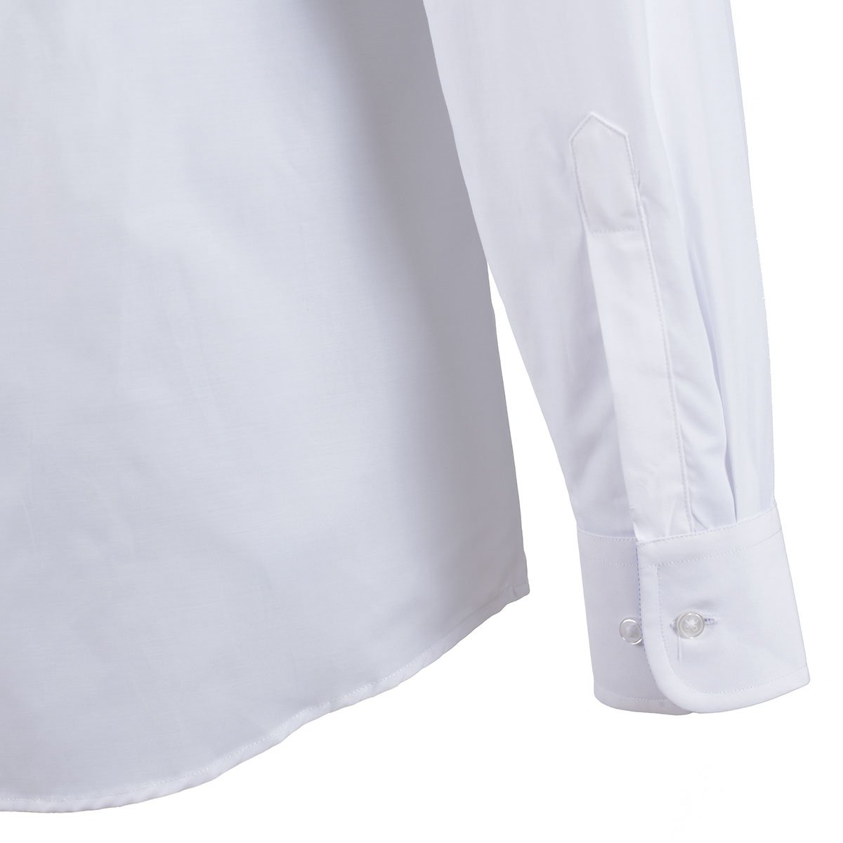 Camisa de Vestir Tradicional Blanca con Cuello Y Puños Azules Carlo Corinto Paris para Hombre