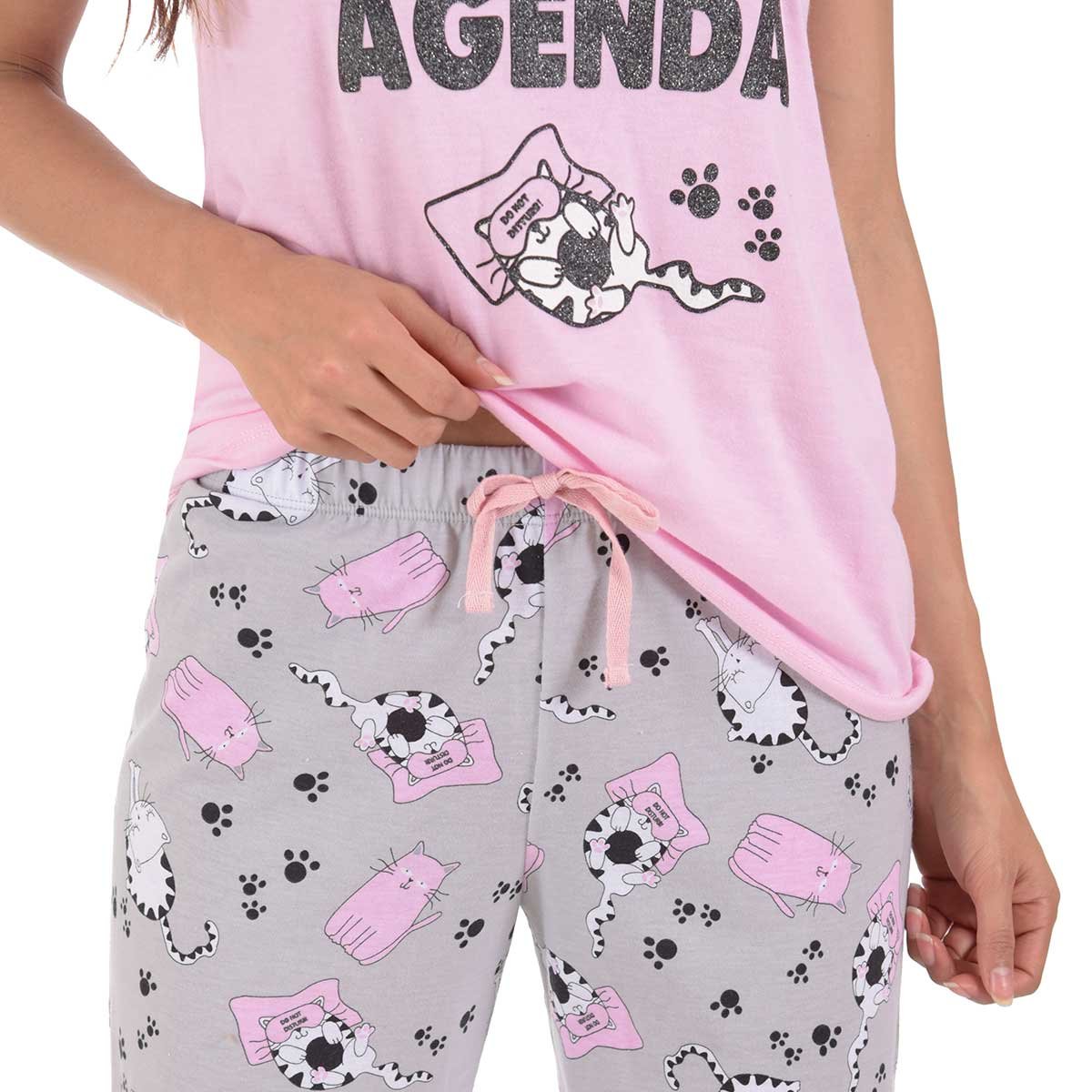 Pijama para Dama con Estampado de Gatos Incanto Incanto