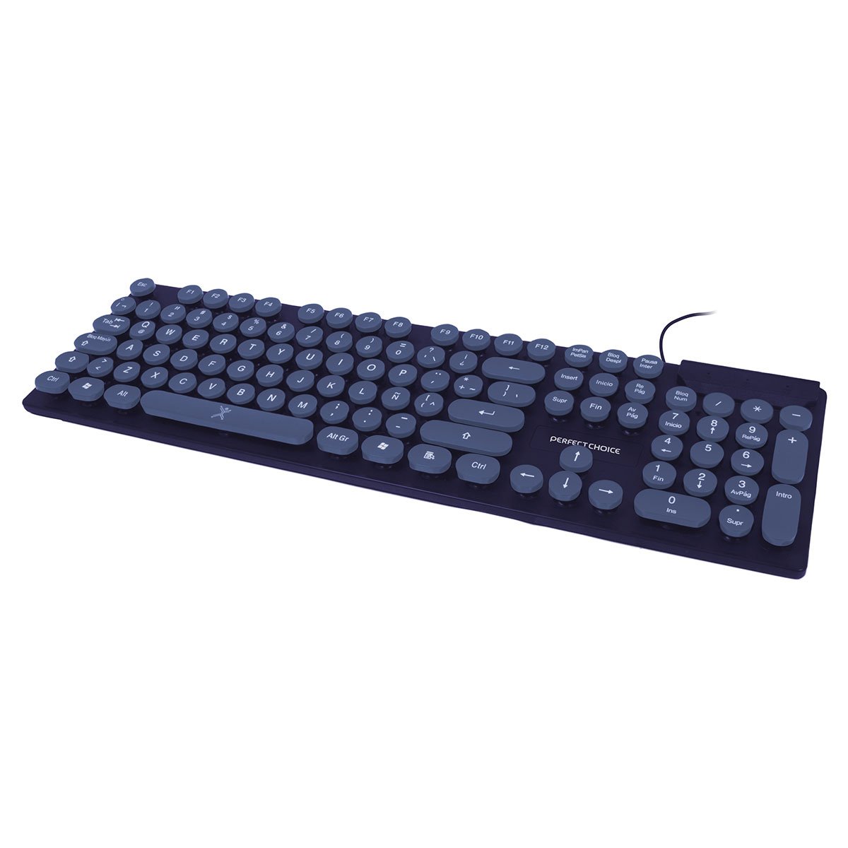 Teclado Alámbrico Usb- Blue Round Perfect Choice