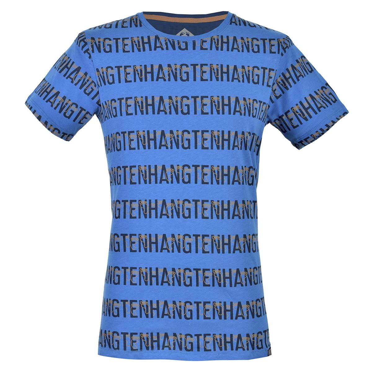 Playera Azul con Estampado de Letras Hang Ten para Caballero