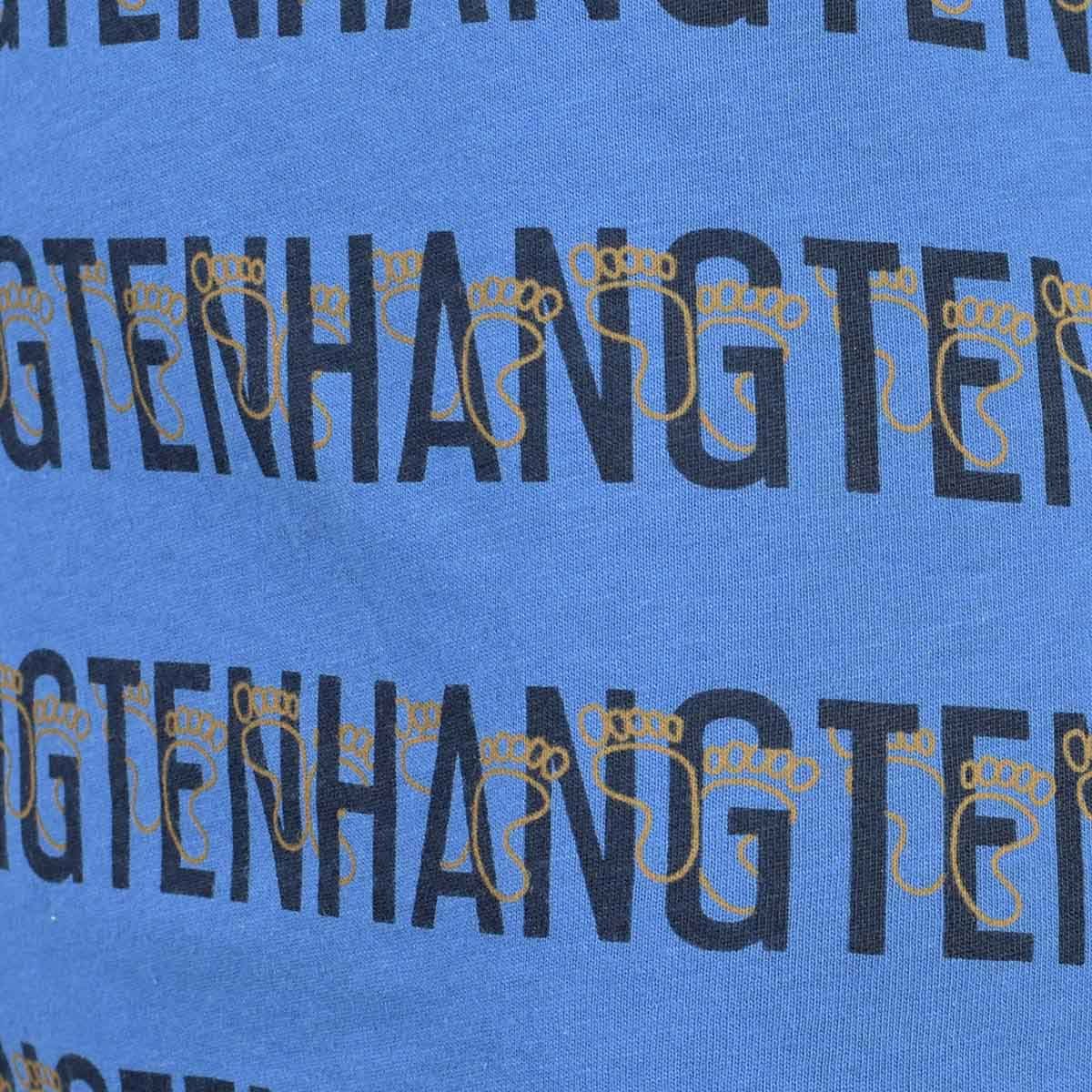 Playera Azul con Estampado de Letras Hang Ten para Caballero