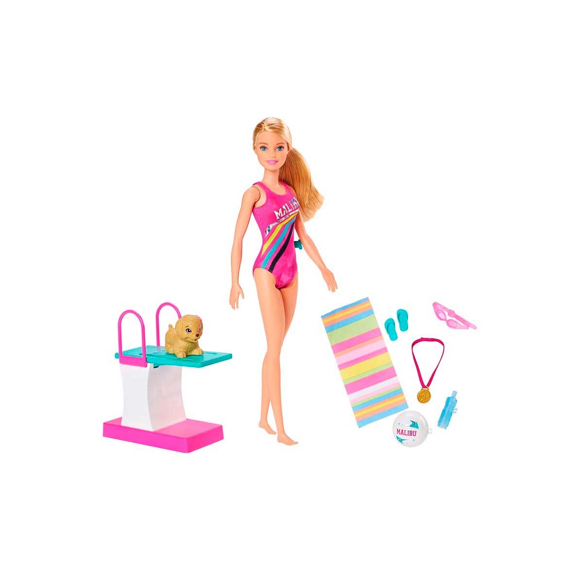 Muñeca Barbie Nadadora con Accesorios Dreamhouse Adventures