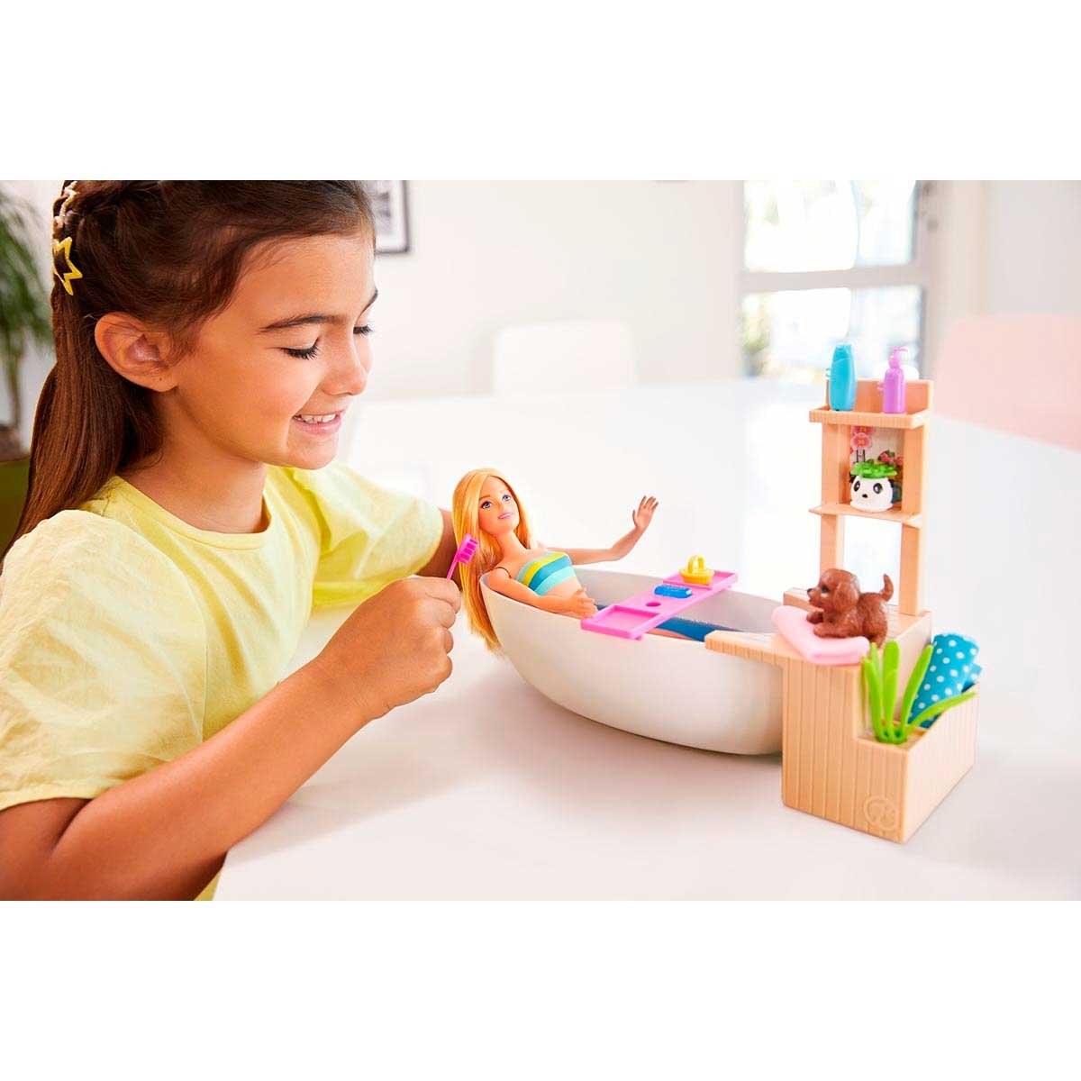 Muñeca Barbie Baño de Espuma Fashionista