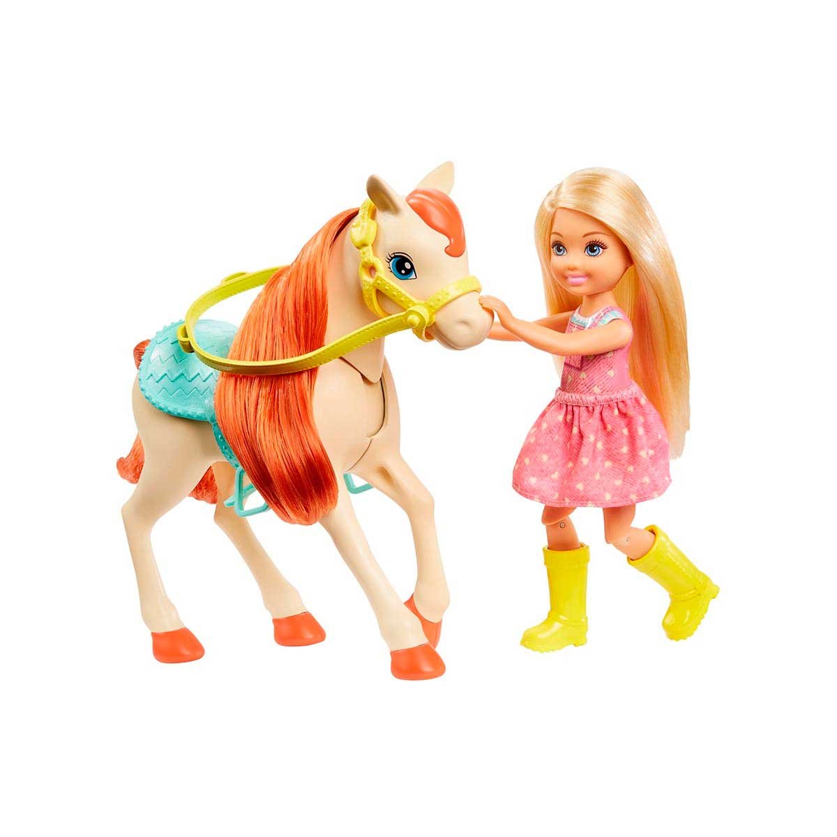 Muñeca Barbie Chelsea Diversión a Caballo Sisters & Pets