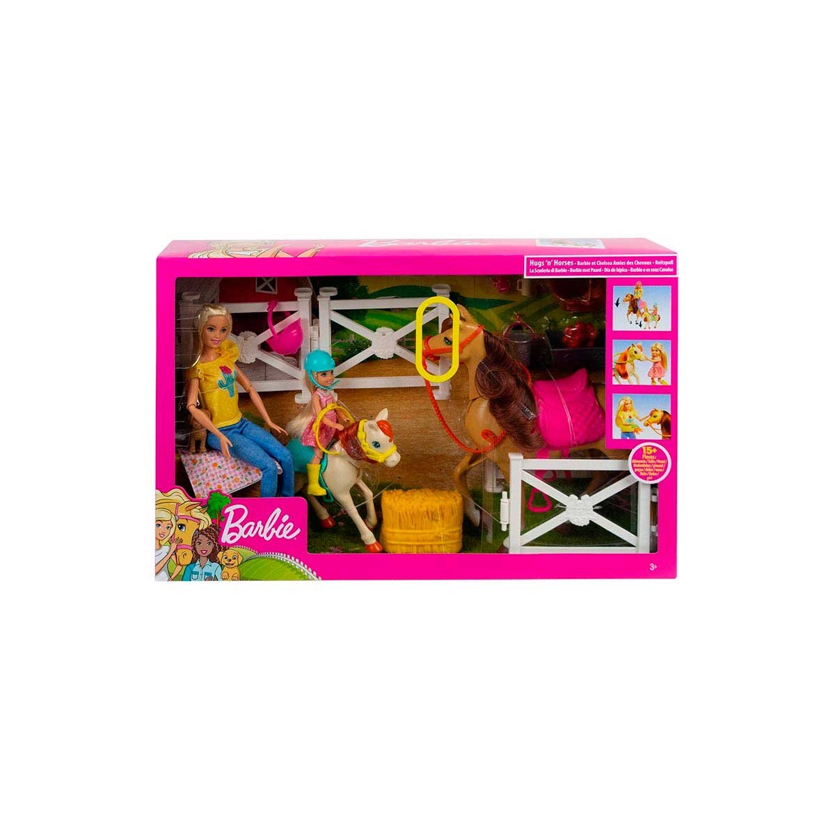 Muñeca Barbie Chelsea Diversión a Caballo Sisters & Pets