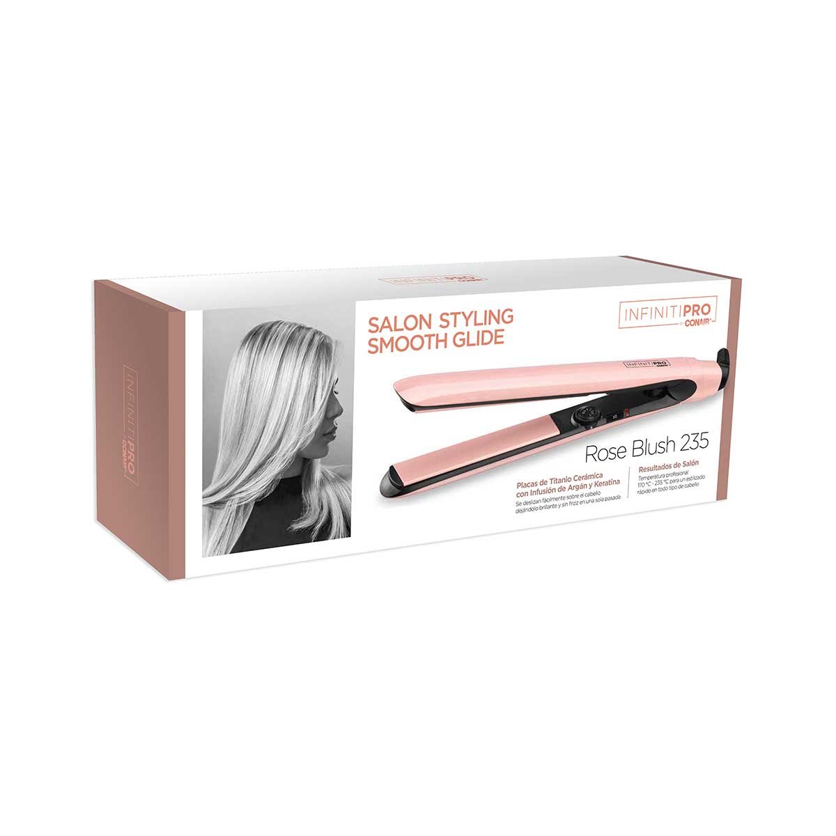 Alaciadora 1" 235°C Máxima  Rose Gold  Argán Keratina Conair