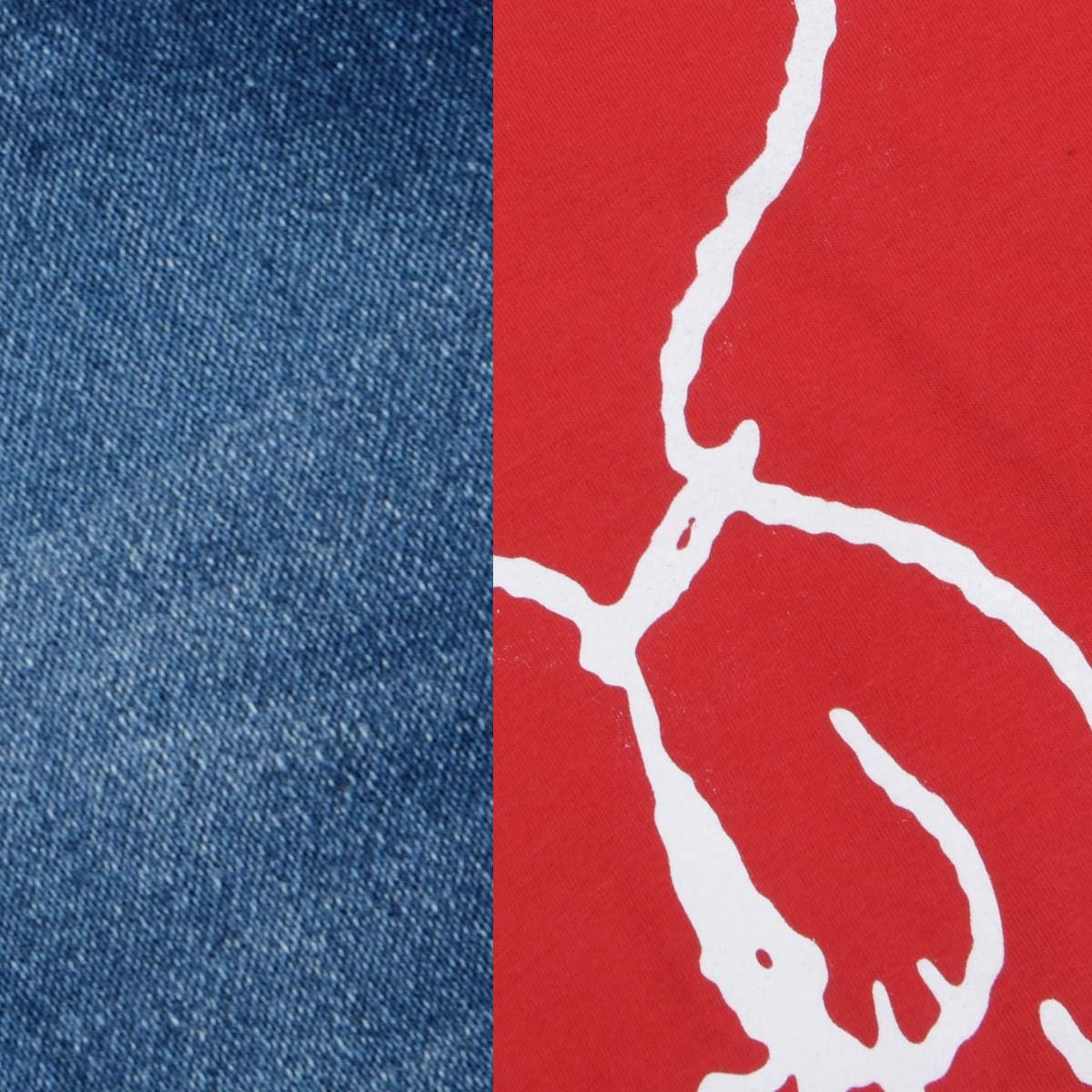 Conjunto Pantalón de Mezclilla Y Playera Roja Manga Corta Snoopy