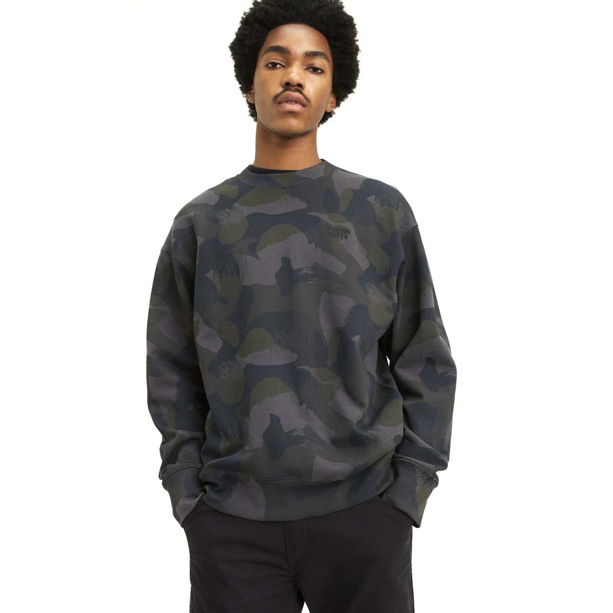 Sudadera Tipo Militar Levi s Authentic Logo Crewneck para Caballero