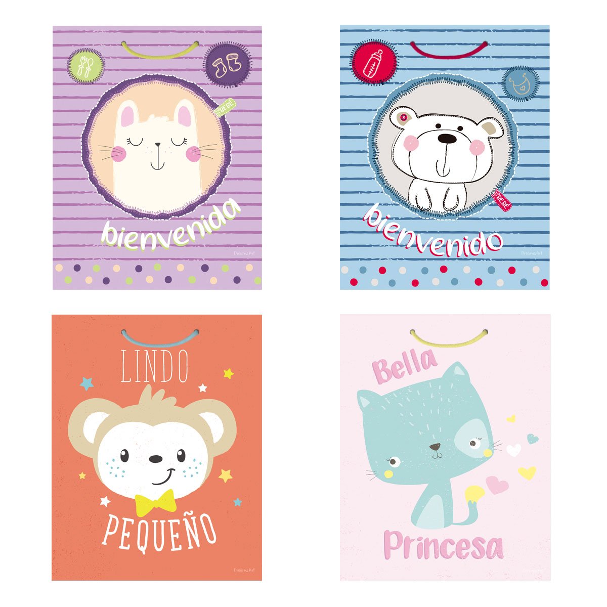 Bolsa Regalo 7X9" Bebes Caritas Tiernas Dreams Art