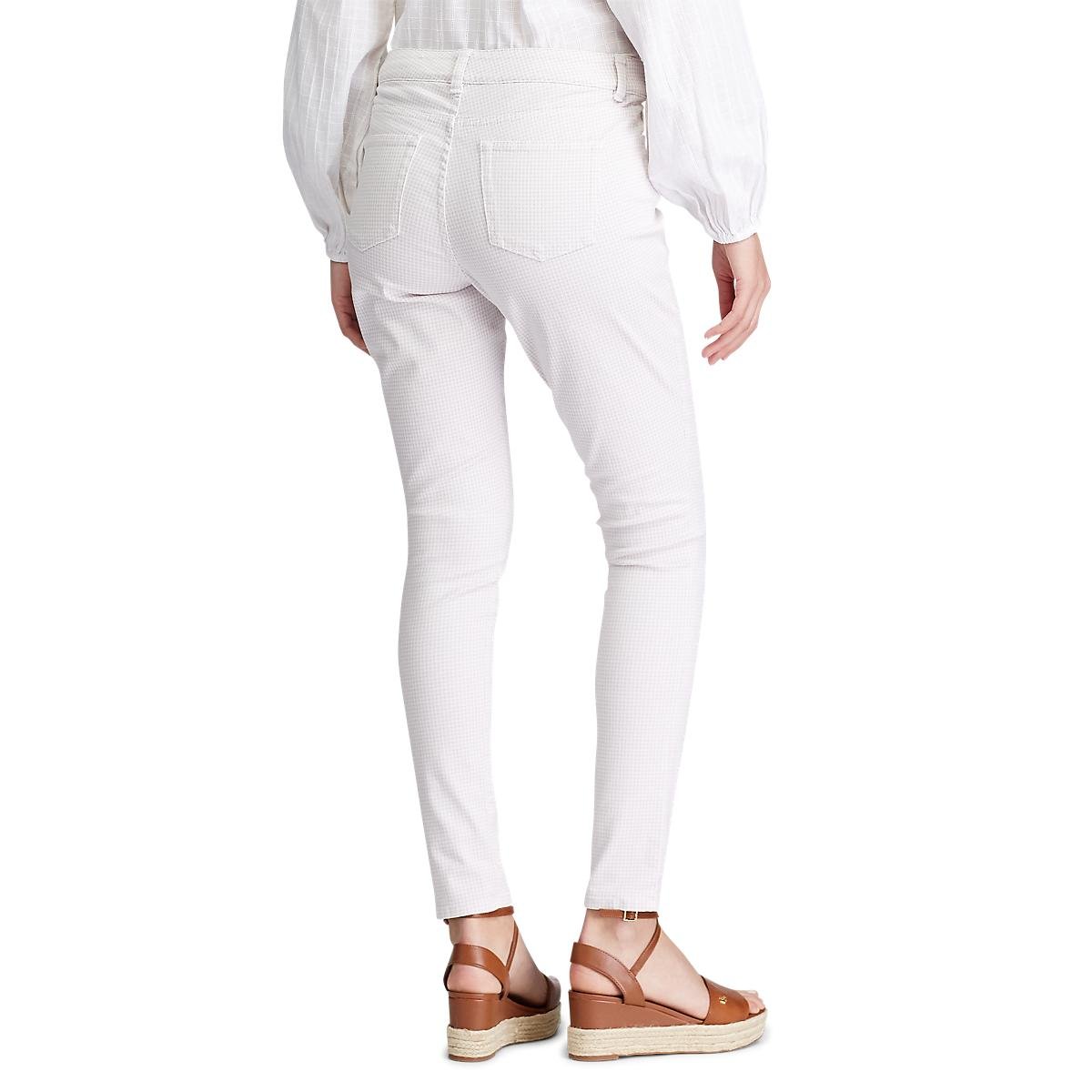 Pantalón Skinny Cuadros Blanco Chaps para Mujer