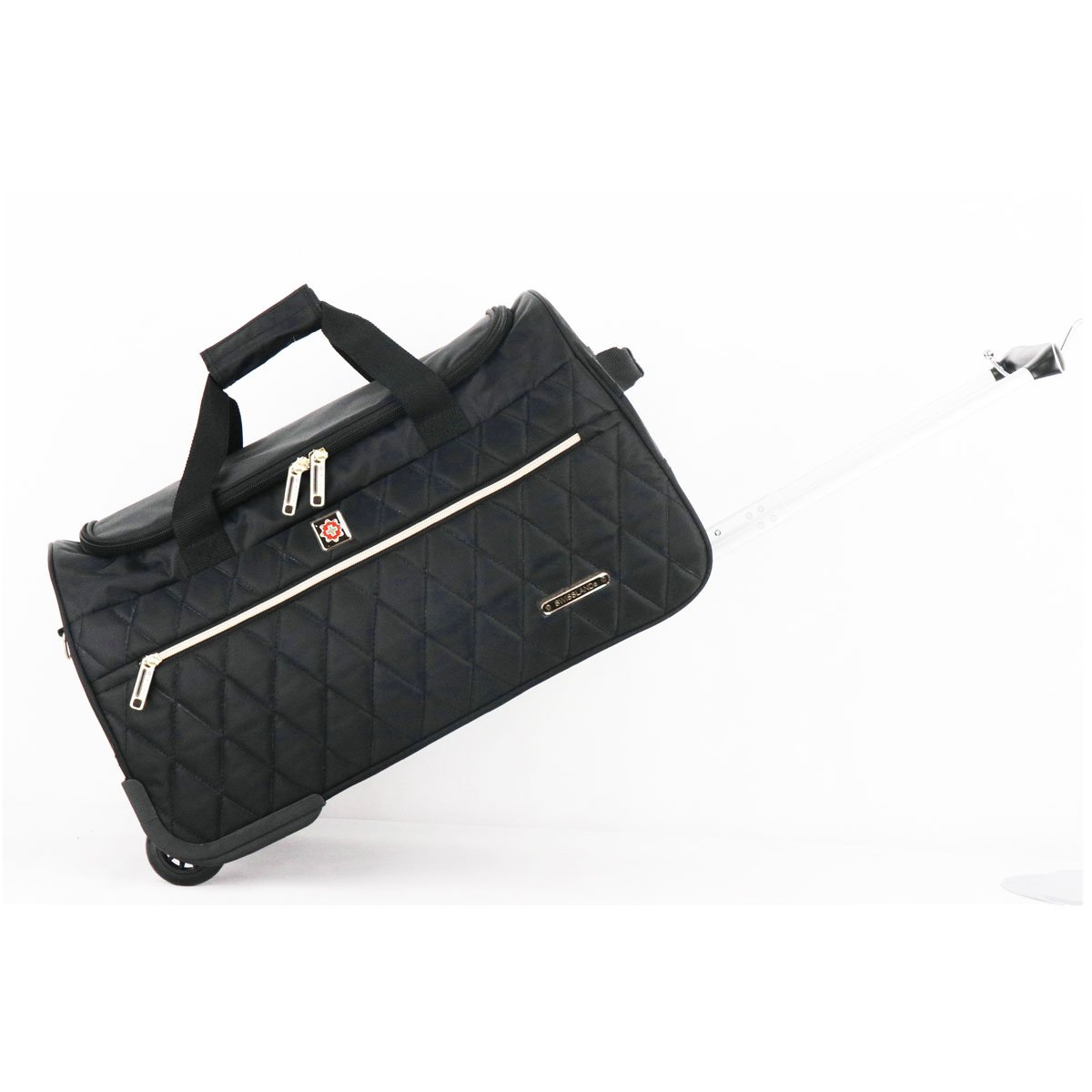 Duffle con Ruedas Capitonado Negro de 19" Swissland