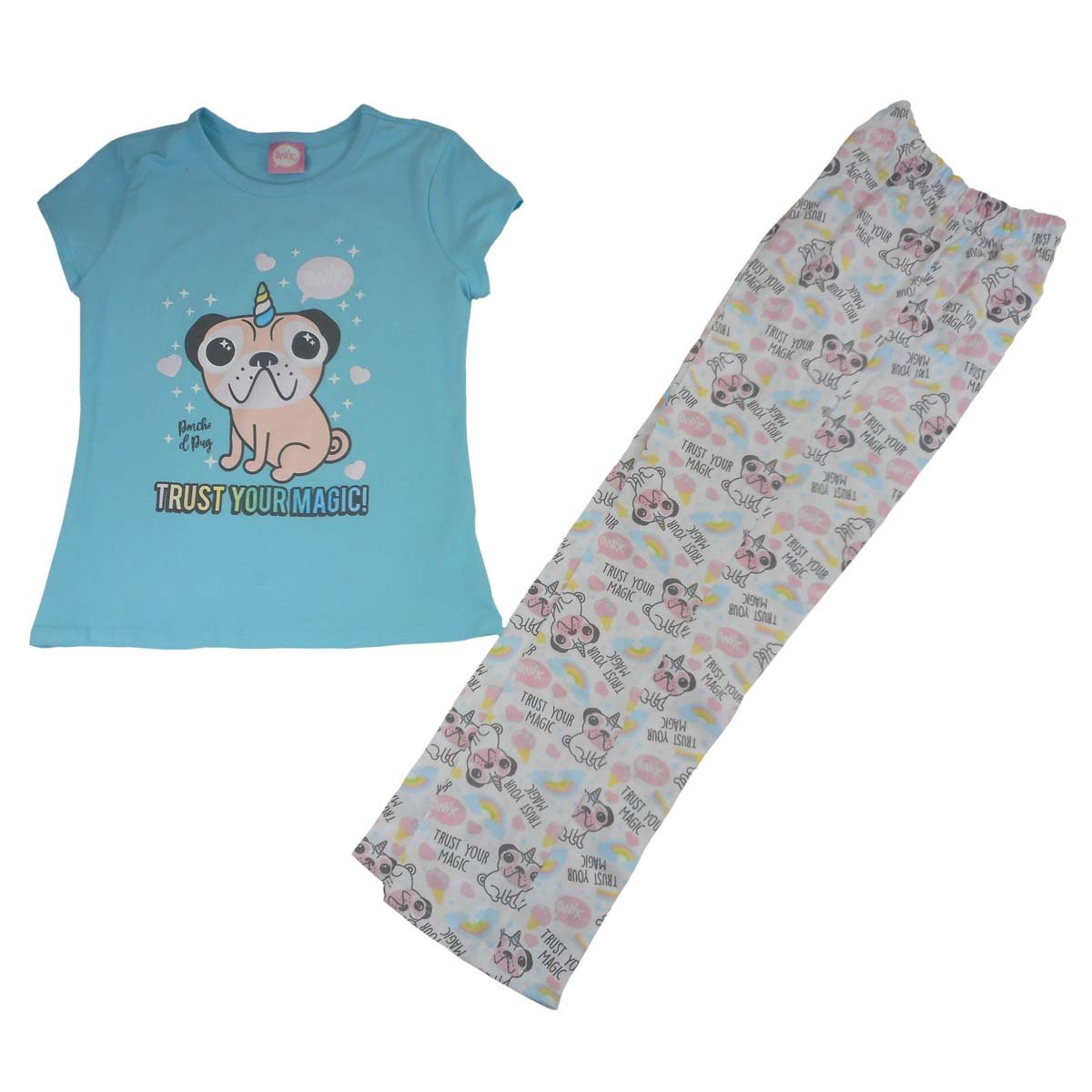 Pijama para Niña de Pug 2 Piezas Onix