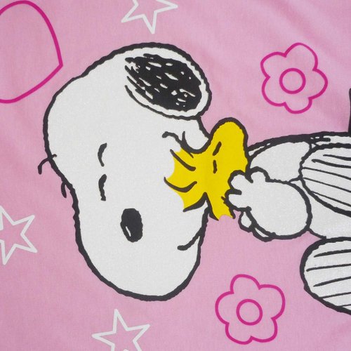 Pijama para Ni&ntilde;a Rosa Manga Corta con Pantal&oacute;n Snoopy