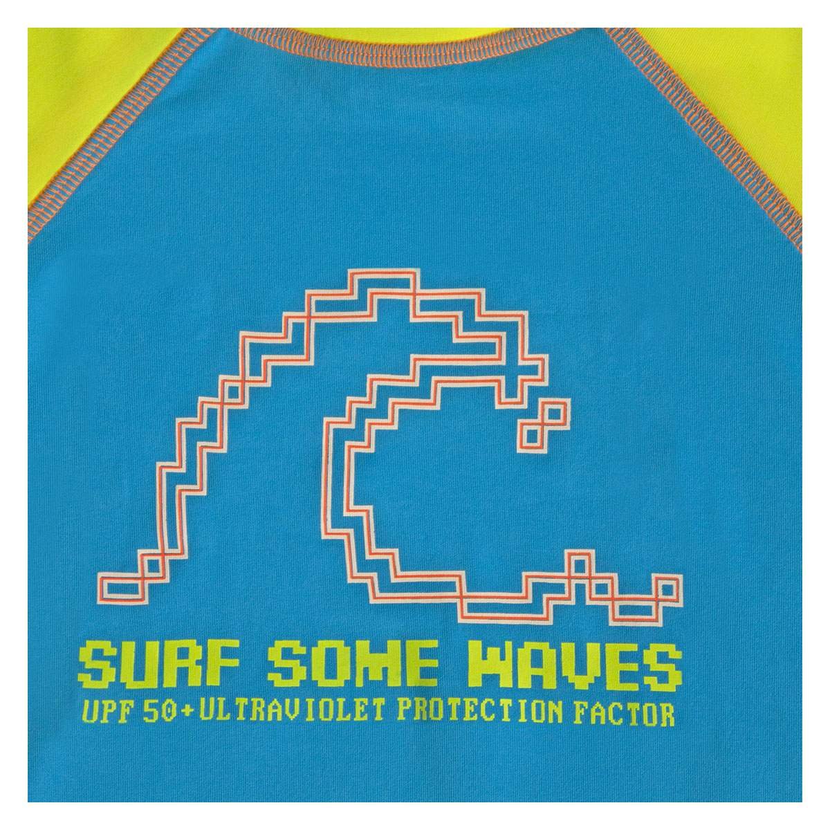 Playera Surf Manga Larga Azul Turquesa Skysoul para Niño