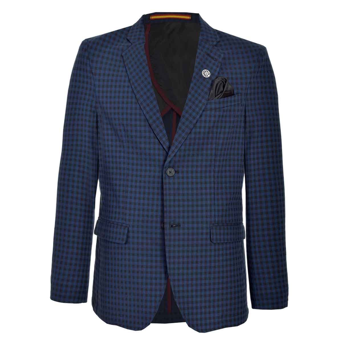 Saco Casual Azul de Cuadros Scandro para Caballero