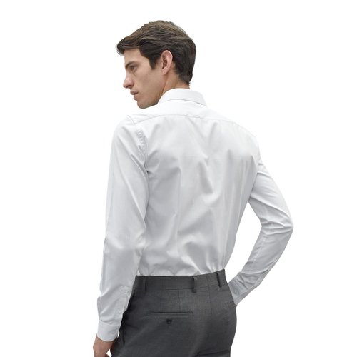 Camisa de Vestir Blanco Corte Slim Cavalier. para Caballero