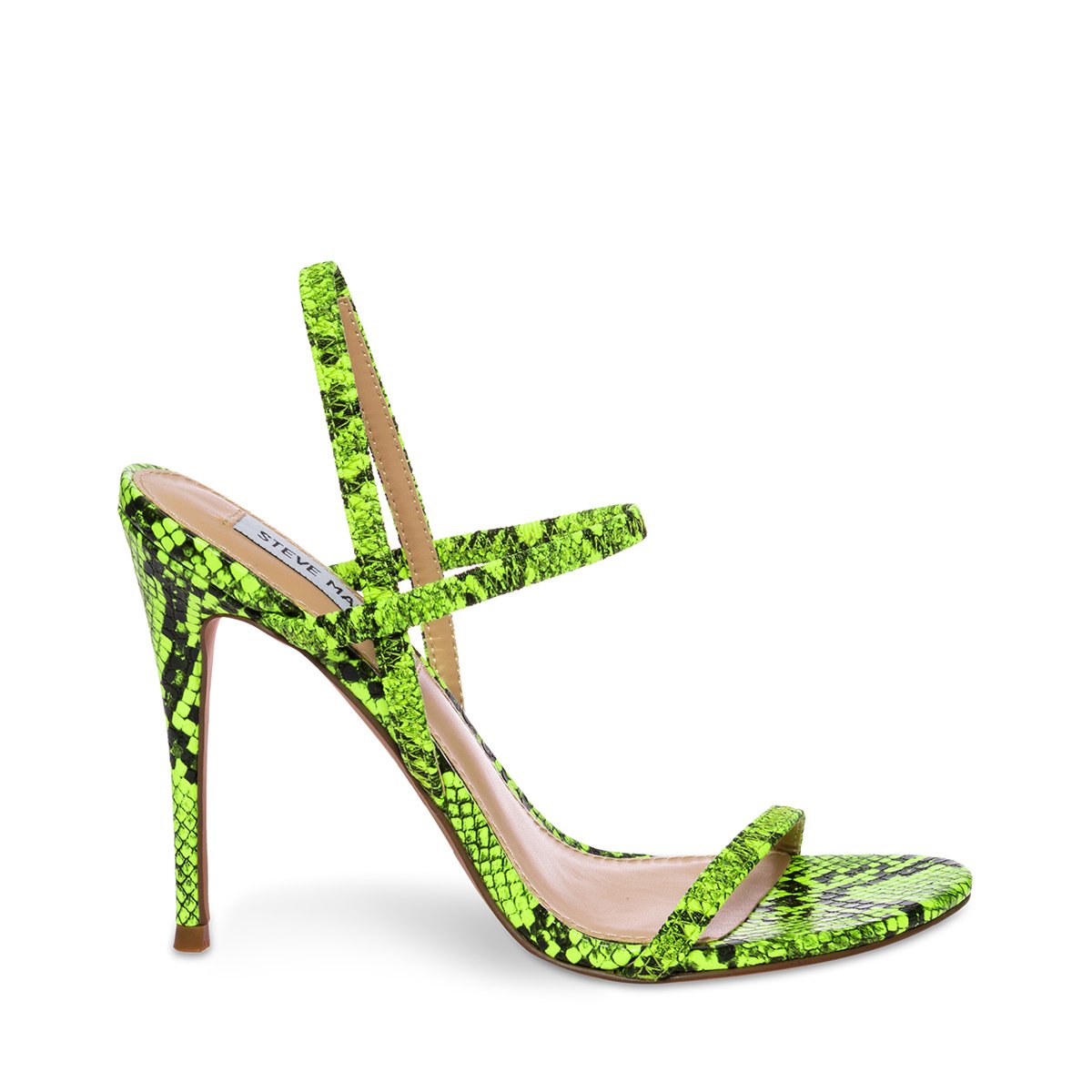 Sandalia Verde Neón con Tacón Steve Madden