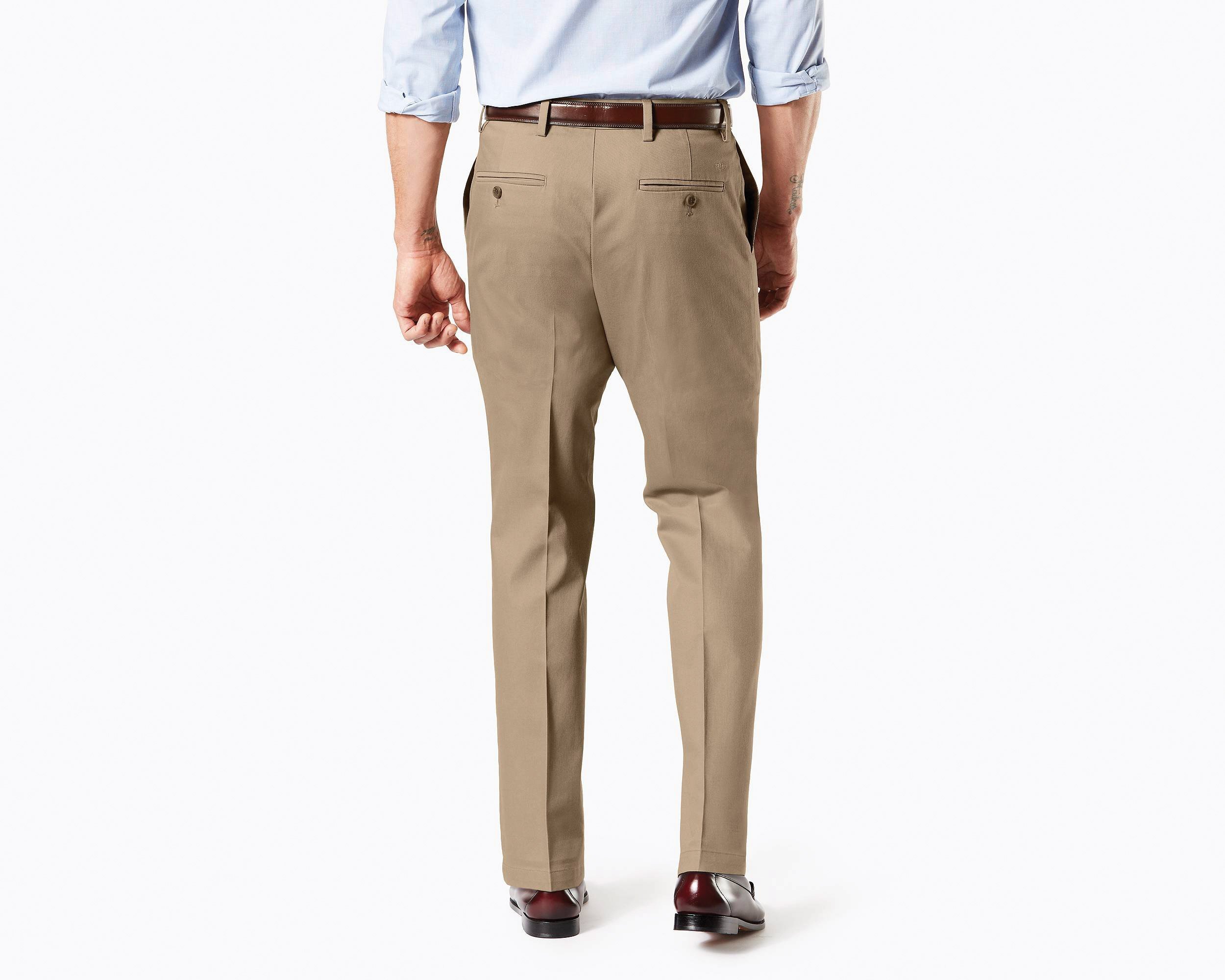 Pantalón Básico de Vestir Café Claro Straight Dockers para Caballero