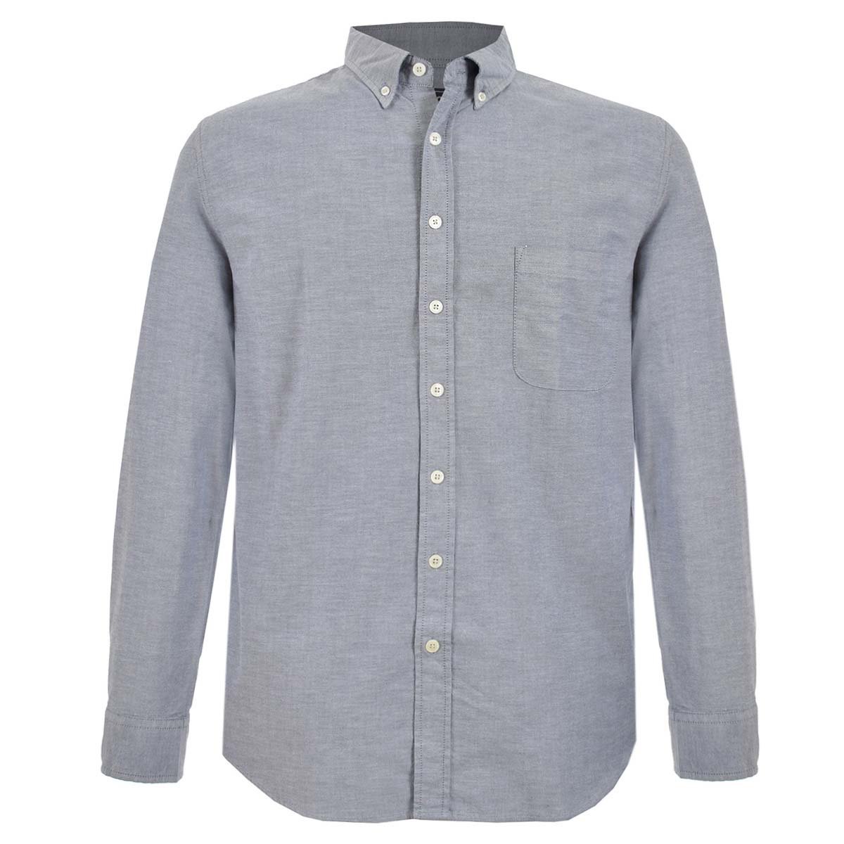 Camisa Gris Lisa Manga Larga Jeanious Plus para Caballero