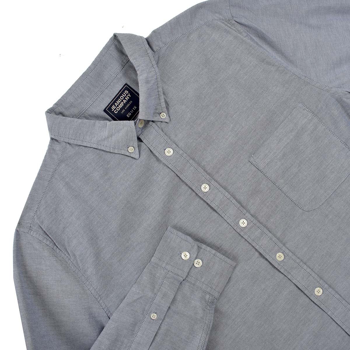 Camisa Gris Lisa Manga Larga Jeanious Plus para Caballero