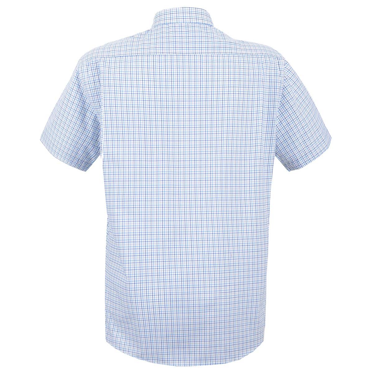 Camisa Manga Corta Cuadros Azul Combinado Yale para Caballero