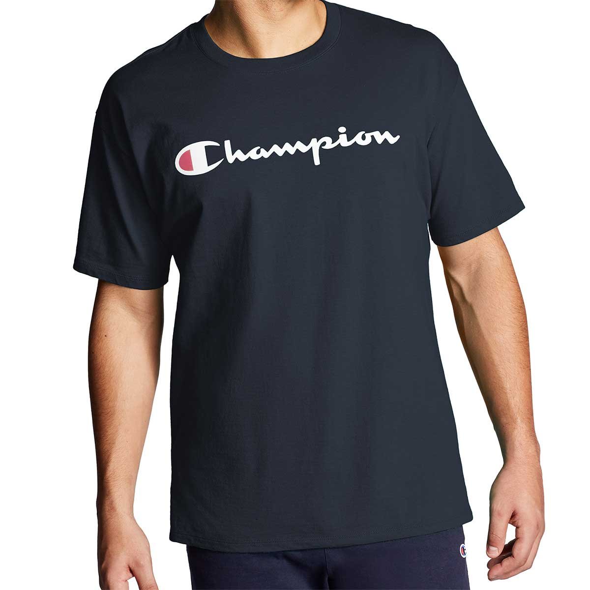 Playera Manga Corta Azul Marino Champion para Hombre