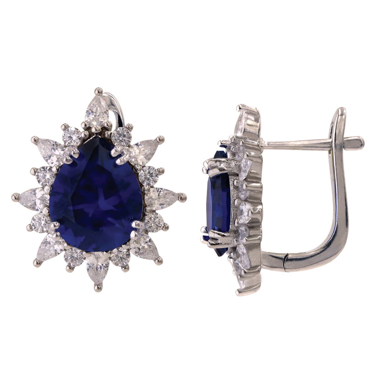 Aretes Gota Circonia Azul Artré .925