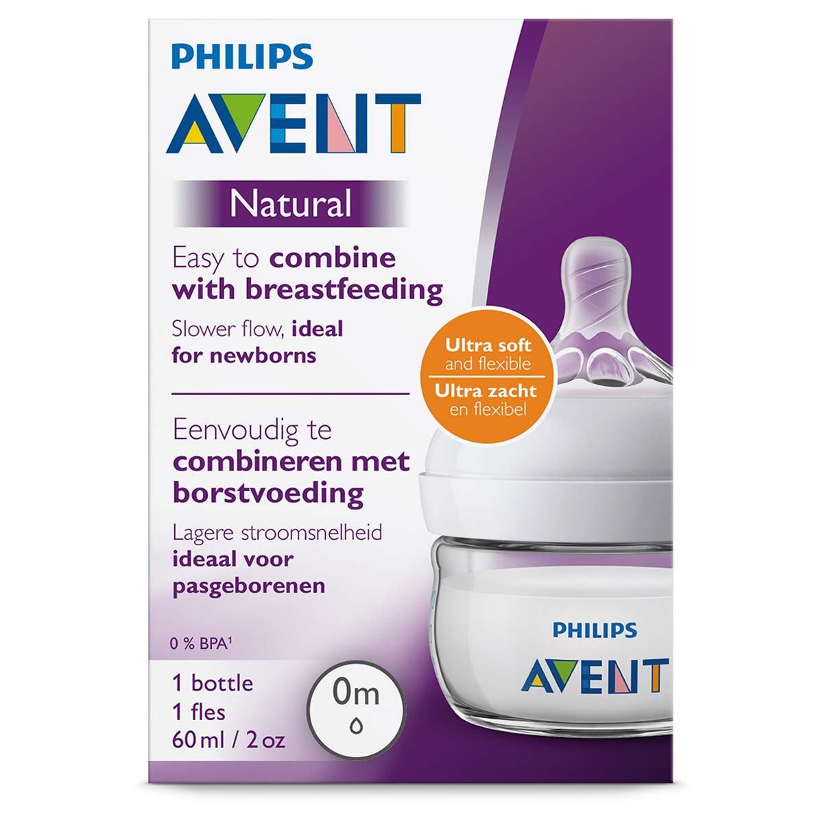 Biberón Avent Natural 2Oz 60Ml