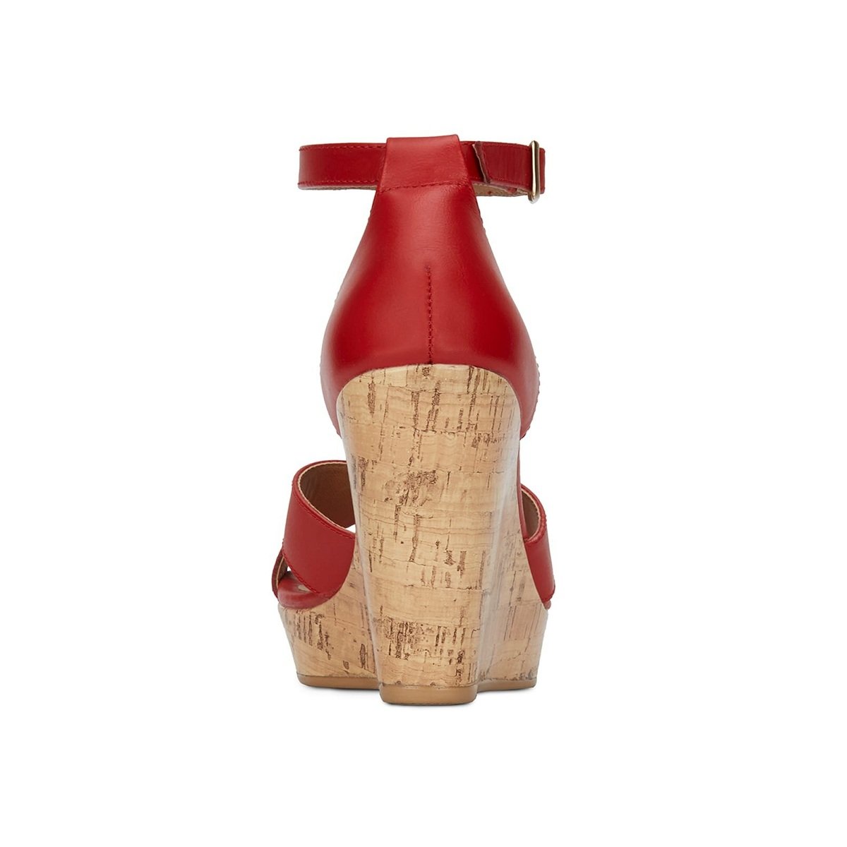 Sandalia Roja Ankle Strap Suela de Corcho Andrea