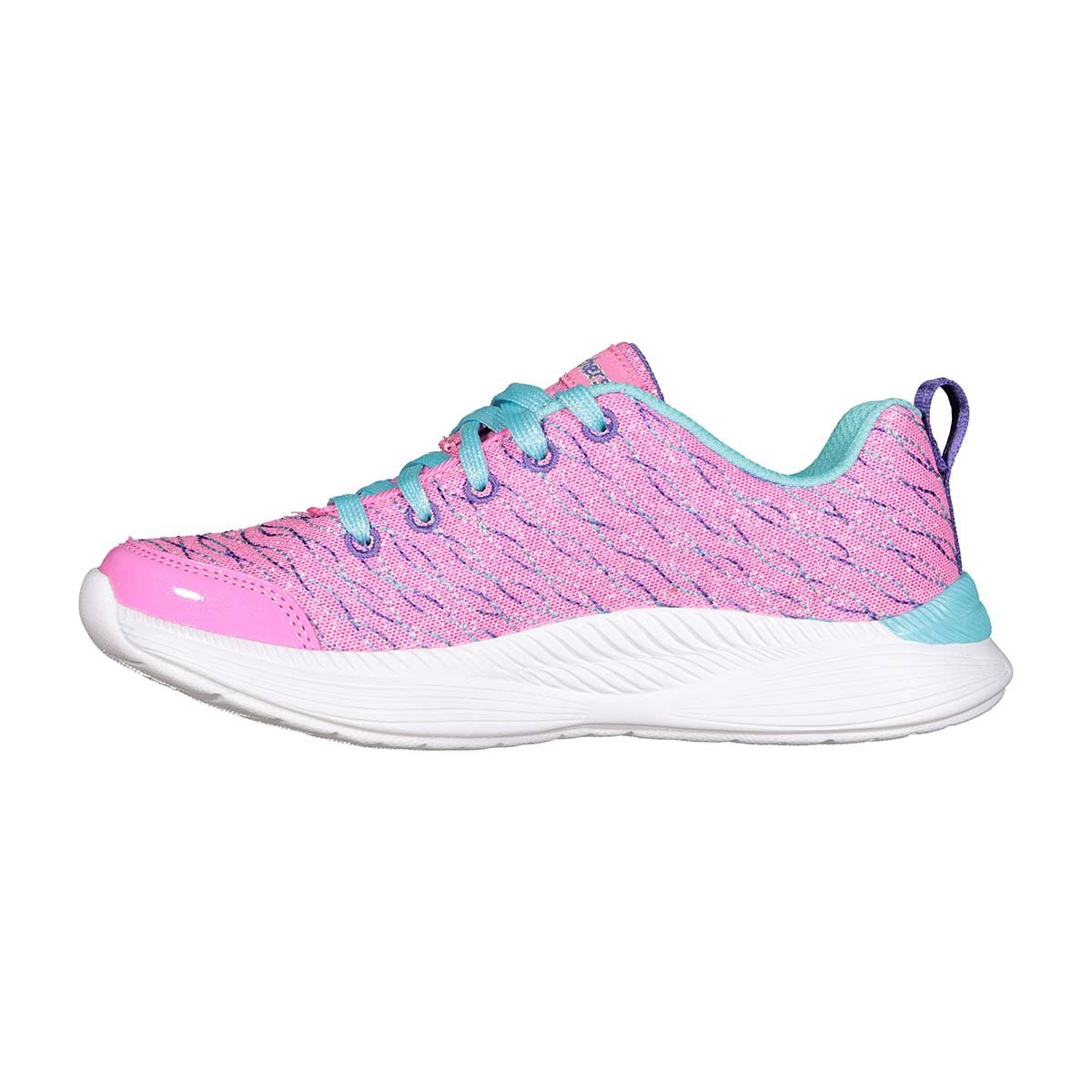 Tenis Choclo con Agujeta Rosa Turquesa Skechers