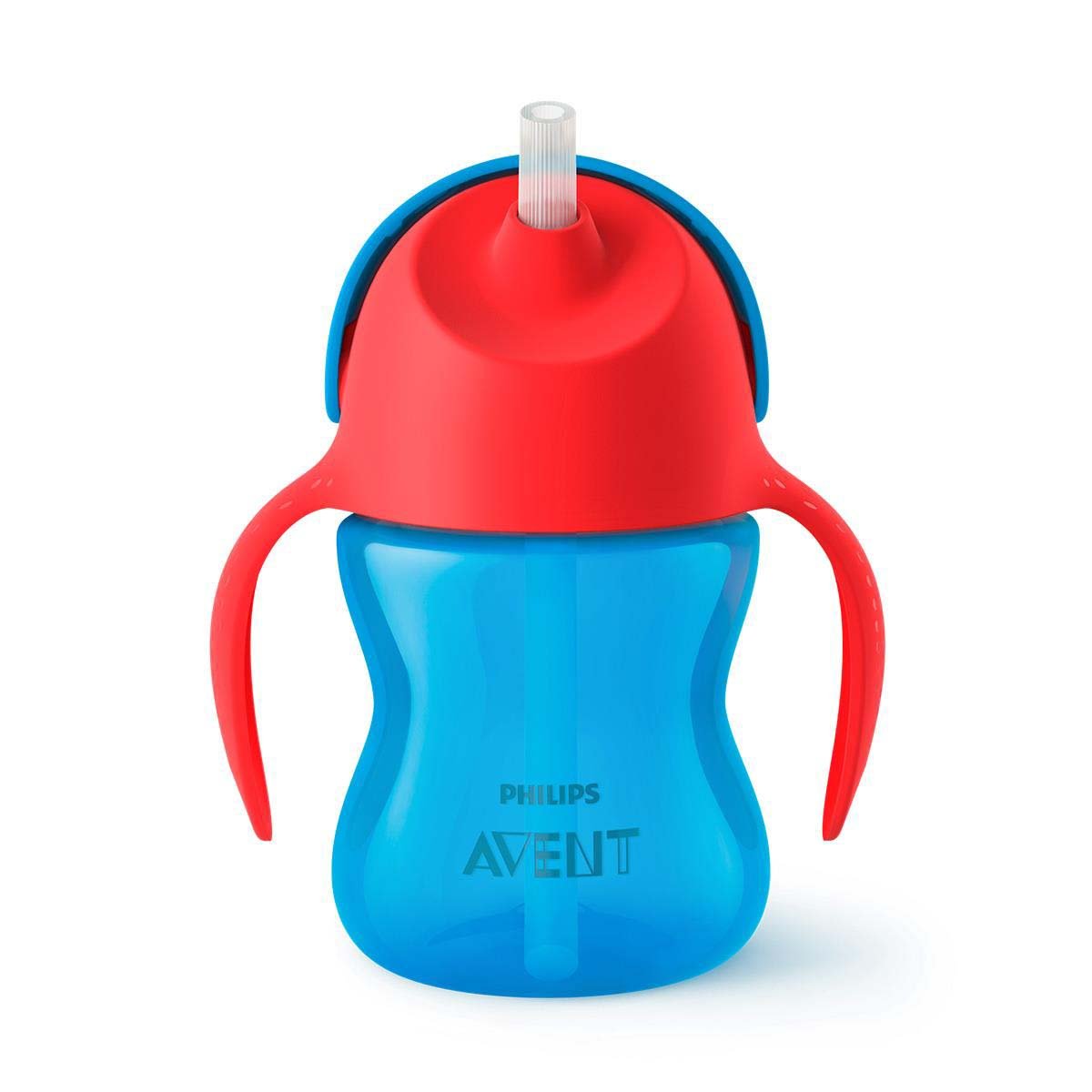 Vaso Avent con Popote Color Rojo/azul 7Oz/ 200Ml