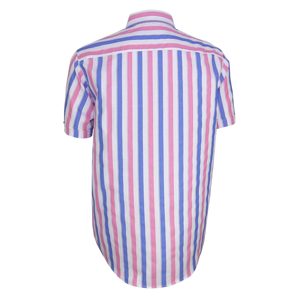 Camisa Manga Corta de Rayas Azul Polo Club para Caballero