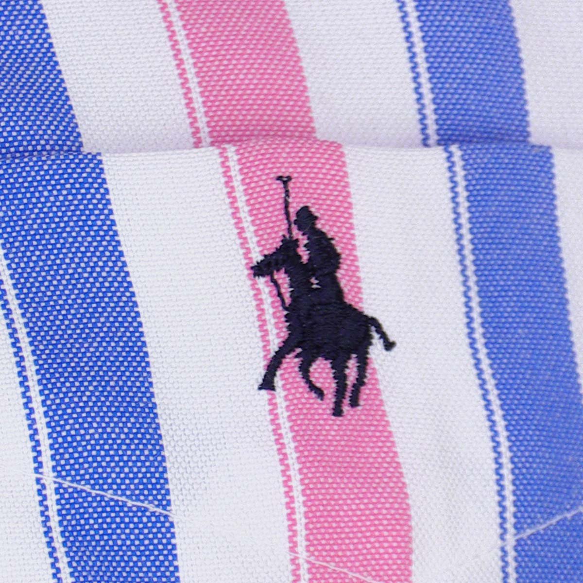 Camisa Manga Corta de Rayas Azul Polo Club para Caballero