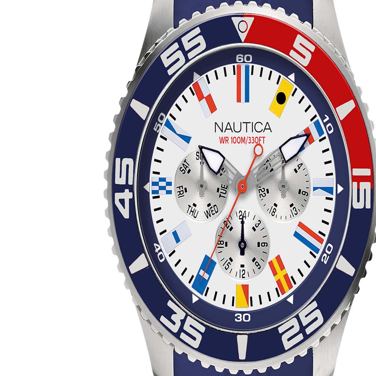 Reloj para Caballero Correa de Silicón Azul Nautica