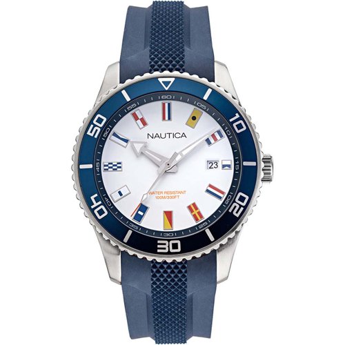 Reloj para Caballero Correa de Silicón Azul Nautica
