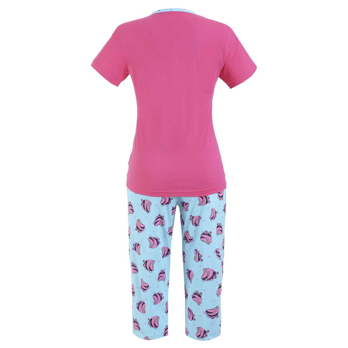 Pijama para Dama Playera Manga Corta  Y Capri Patines Sugar &amp; Milk